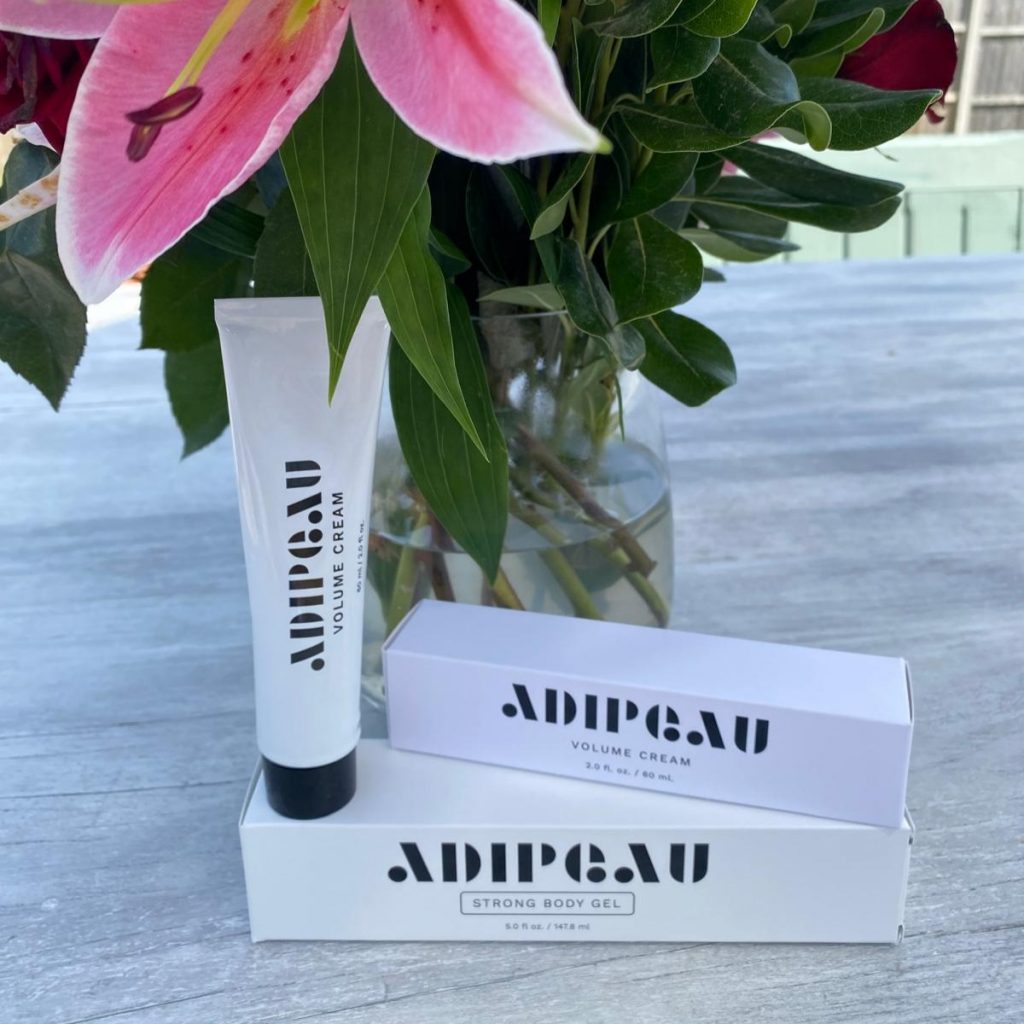 Adipeau Volume Cream 60ml and Adipeau Strength Cream 147ml for facial volume and skin renewal